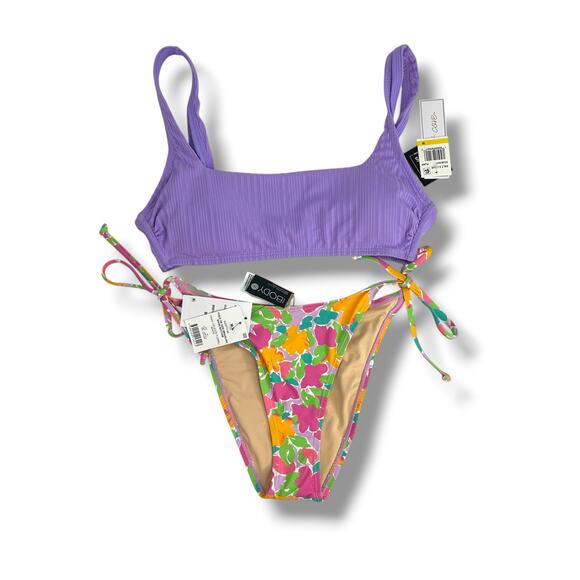 NEW Mix & Match Bikini Set Medium Salt & Cove / Cotton On Purple Floral Cheeky - Picture 5 of 12